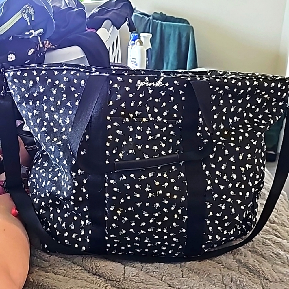 PINK weekender bag.